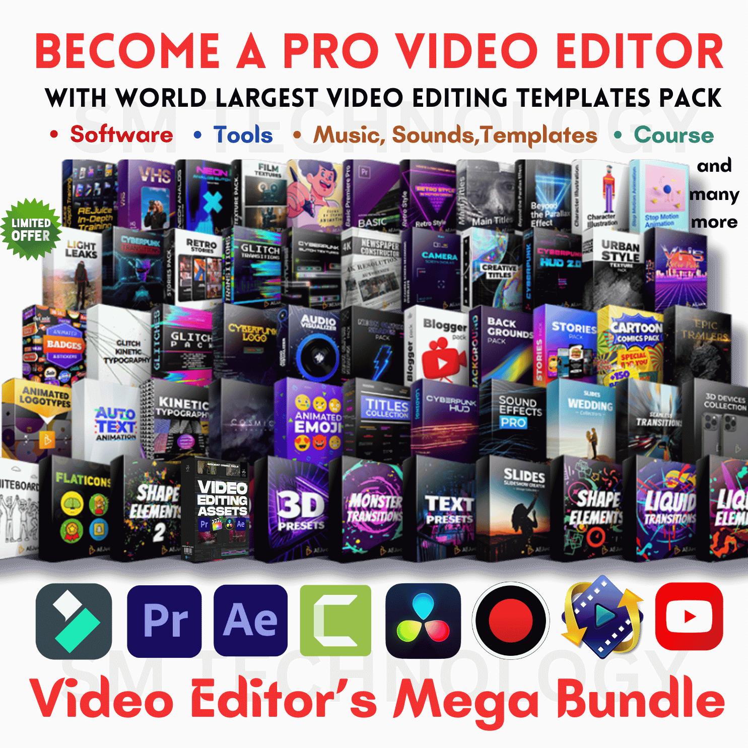 2 Video Editor's Mega Bundle - All in One Package - Image 1